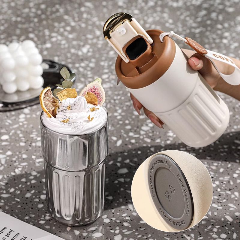 ☕ Kaffeebecher mit LED-Temperaturanzeige – digitaler Thermo-Becher mit Display, wiederaufladbar, ideal für Büro, Zuhause & unterwegs