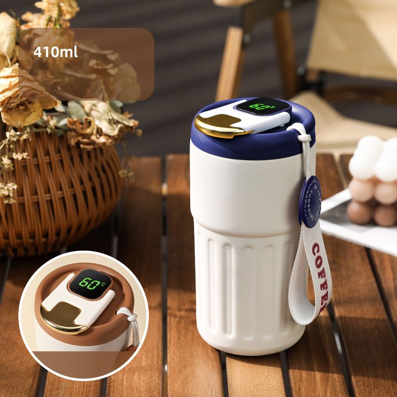 ☕ Kaffeebecher mit LED-Temperaturanzeige – digitaler Thermo-Becher mit Display, wiederaufladbar, ideal für Büro, Zuhause & unterwegs