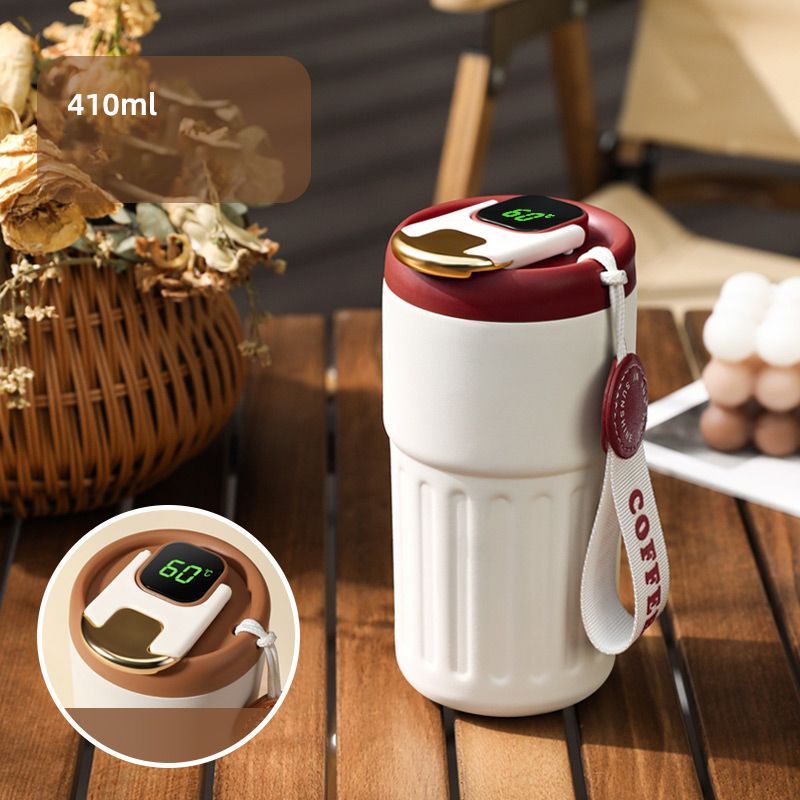 ☕ Kaffeebecher mit LED-Temperaturanzeige – digitaler Thermo-Becher mit Display, wiederaufladbar, ideal für Büro, Zuhause & unterwegs