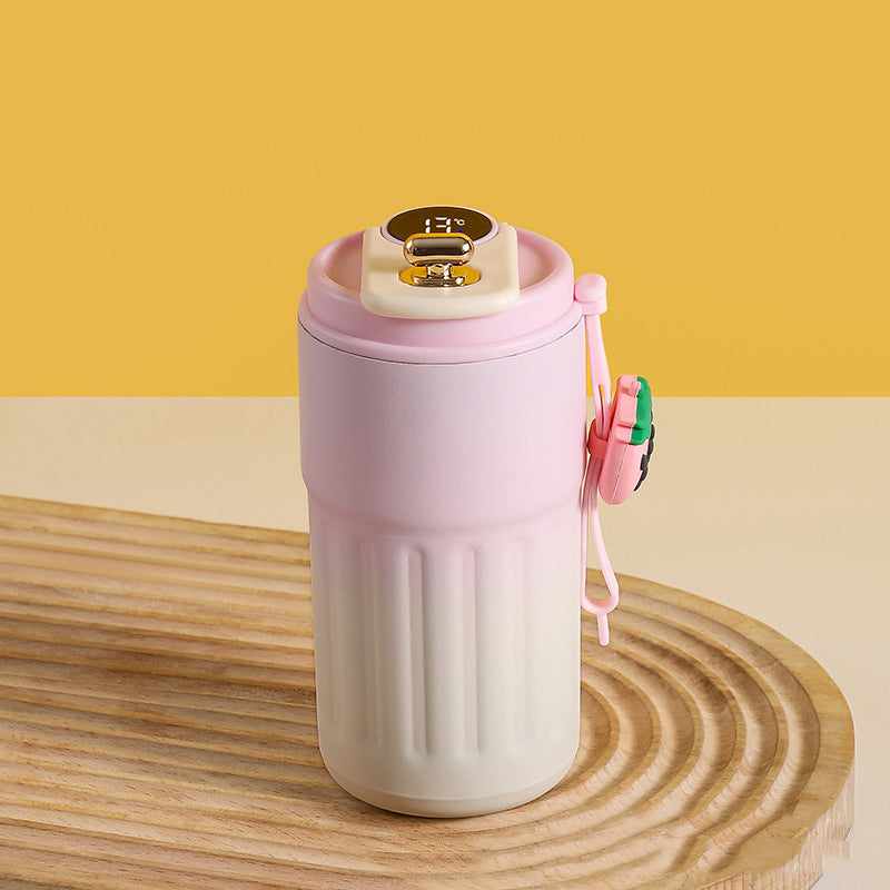 ☕ Kaffeebecher mit LED-Temperaturanzeige – digitaler Thermo-Becher mit Display, wiederaufladbar, ideal für Büro, Zuhause & unterwegs