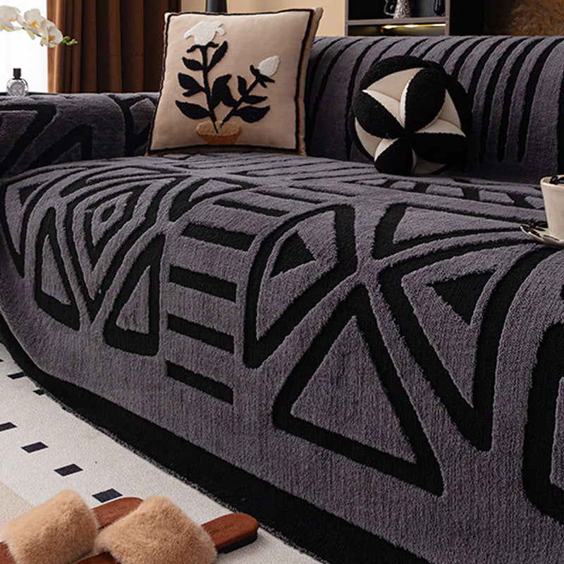 🛋️ 50% RABATT 2026! ✨ Plüsch Sofaüberwurf - Extra Dicke & Rutschfeste Decke mit Elastischen Kanten für Herbst und Winter 🍂❄️