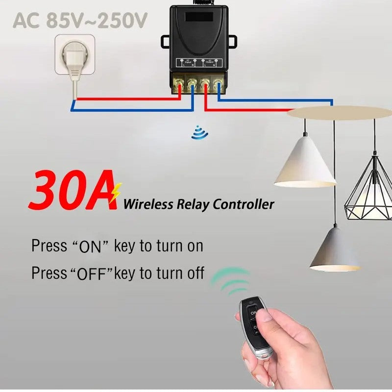 🔌 50% RABATT JETZT ! ⚡ Drahtloser Fernbedienungsschalter und Empfänger-Set – Einfache Installation, Breite Kompatibilität & Sichere Nutzung 🏠