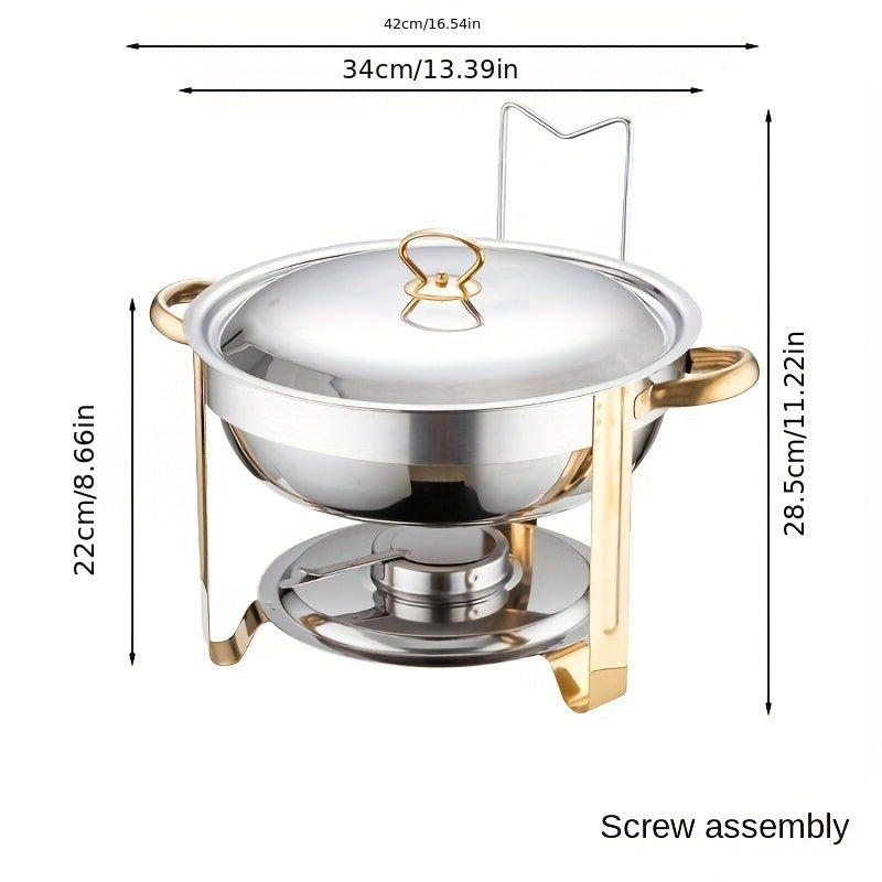 🔥 JETZT 50 % RABATT! 🎄 Buffet-Set mit Warmhaltefunktion aus Edelstahl – gleichmäßige Hitzeverteilung und langlebig, perfekt für Feste und Partys ✨