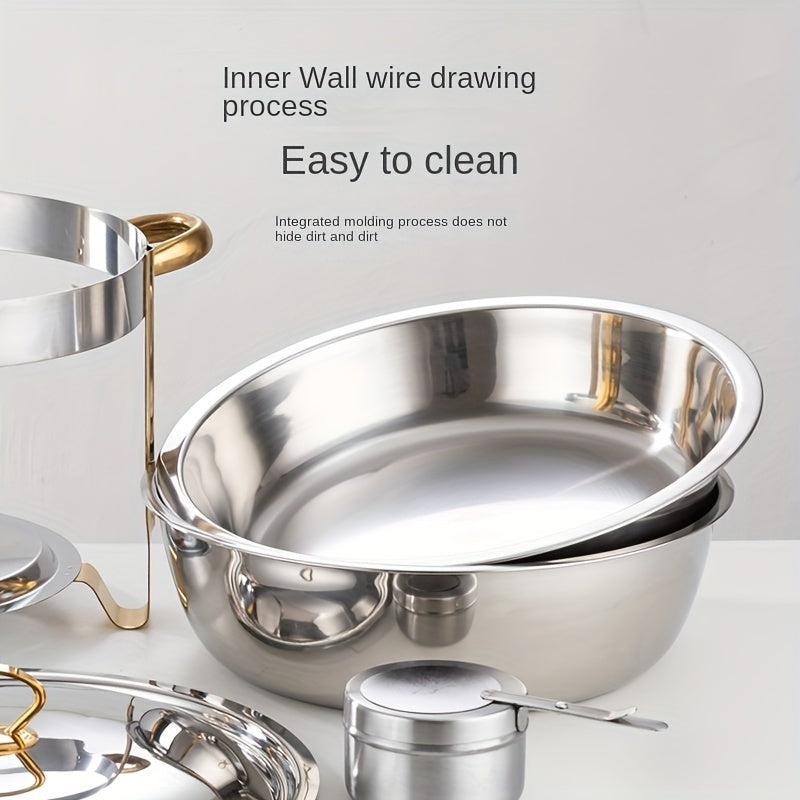 🔥 JETZT 50 % RABATT! 🎄 Buffet-Set mit Warmhaltefunktion aus Edelstahl – gleichmäßige Hitzeverteilung und langlebig, perfekt für Feste und Partys ✨