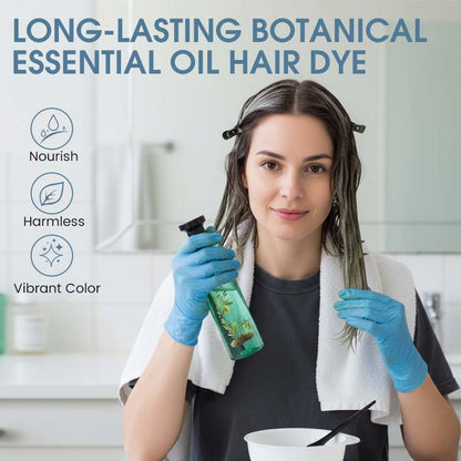 🌿 50% RABATT JETZT! 🔥 Langlebige Haarfarbe mit Ätherischen Ölen - Sanft zur Kopfhaut & Strahlender Glanz, perfekt für Natürliche Grauabdeckung ✨