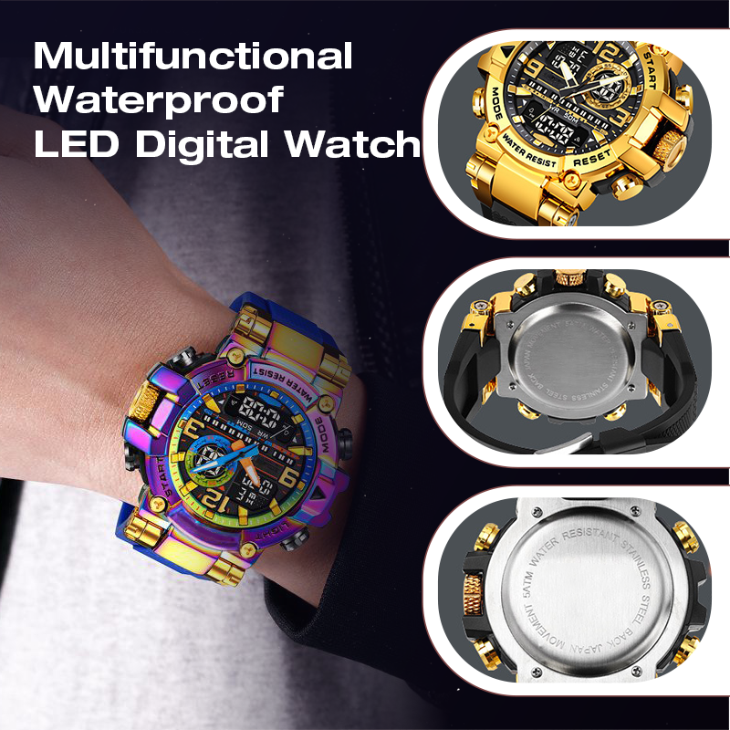 ⌚ 50% RABATT! 💧 Multifunktionale Wasserdichte Digitale LED-Uhr – Stoppuhr, Alarm & Perfekt Für Sport & Outdoor Aktivitäten 🏃‍♂️