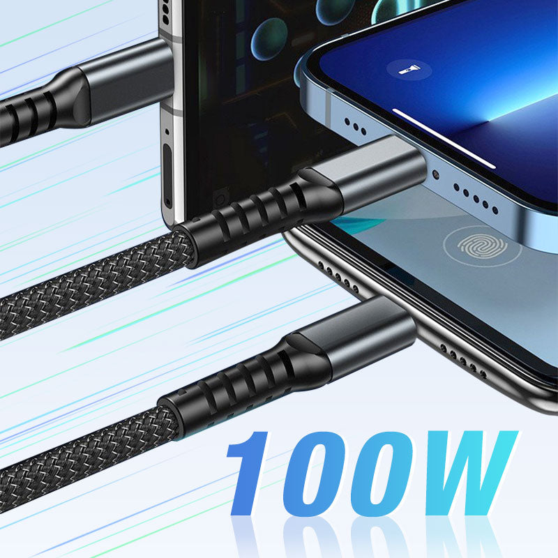 ⚡️✨ Transparentes 3-in-1 Schnellladekabel ✨⚡️ mit LED-Licht – robuster Alltagsbegleiter für schnelle, zuverlässige Energie.