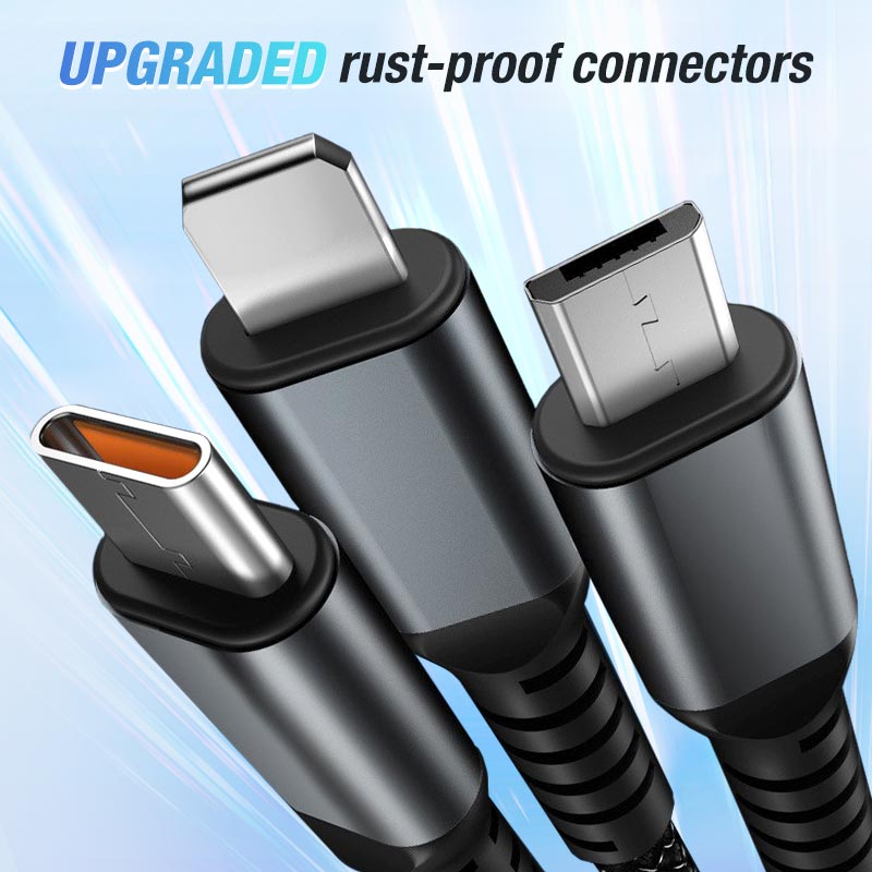 ⚡️✨ Transparentes 3-in-1 Schnellladekabel ✨⚡️ mit LED-Licht – robuster Alltagsbegleiter für schnelle, zuverlässige Energie.