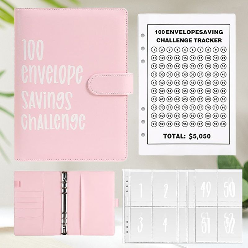 ⏰Letzte 4 Stunden 70 % Rabatt🎁100 Umschlag-Spar-Challenge-Buch✉️💸