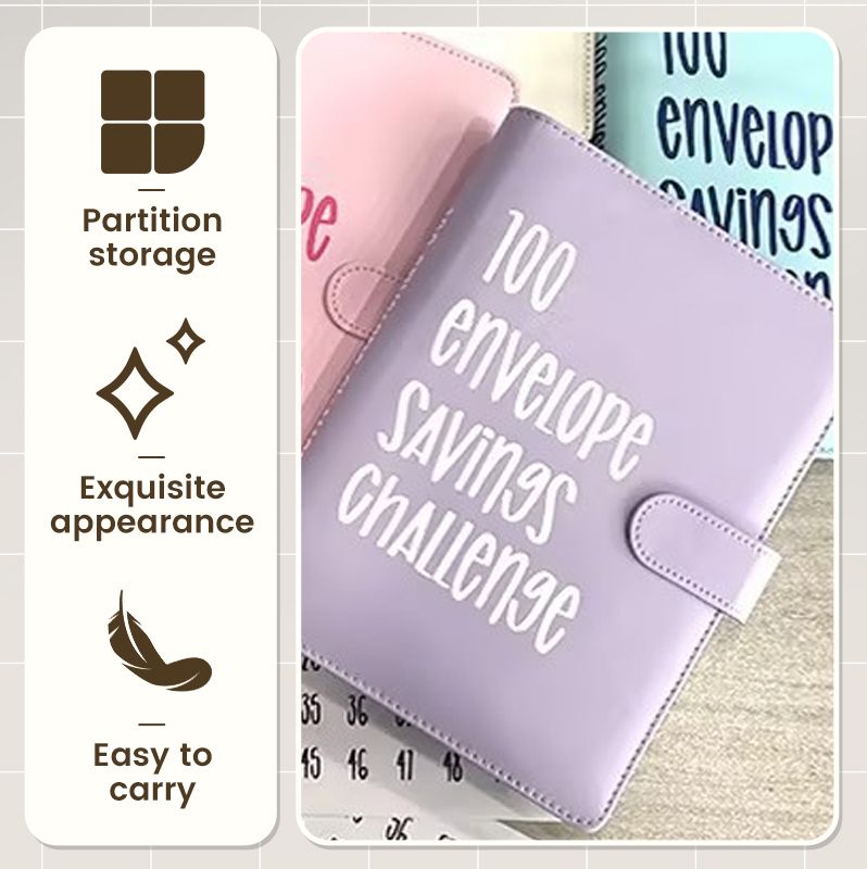 ⏰Letzte 4 Stunden 70 % Rabatt🎁100 Umschlag-Spar-Challenge-Buch✉️💸