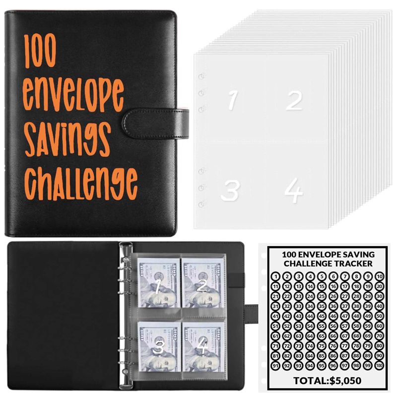 ⏰Letzte 4 Stunden 70 % Rabatt🎁100 Umschlag-Spar-Challenge-Buch✉️💸