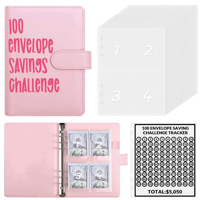 ⏰Letzte 4 Stunden 70 % Rabatt🎁100 Umschlag-Spar-Challenge-Buch✉️💸