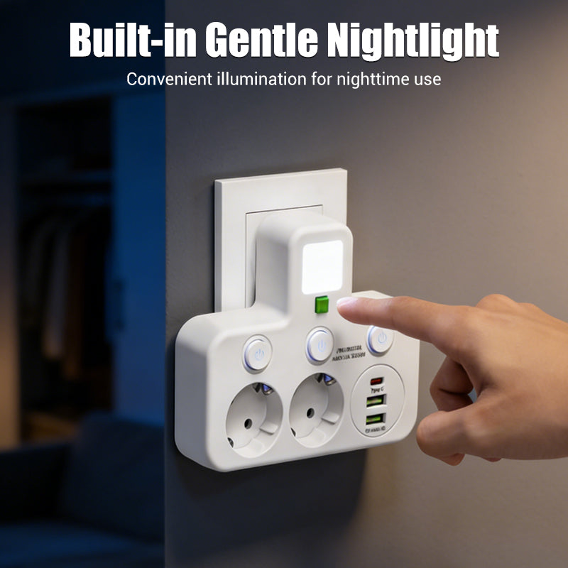 🔌 50 % RABATT! ⚡ Intelligente Steckdosenleiste mit USB – Überlastschutz, USB-C-Ladefunktion & Kindersicherung 🔒