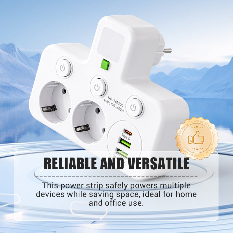 🔌 50 % RABATT! ⚡ Intelligente Steckdosenleiste mit USB – Überlastschutz, USB-C-Ladefunktion & Kindersicherung 🔒