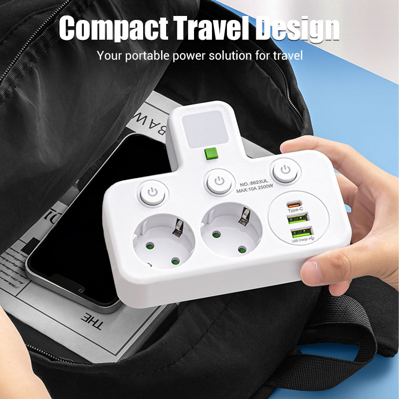 🔌 50 % RABATT! ⚡ Intelligente Steckdosenleiste mit USB – Überlastschutz, USB-C-Ladefunktion & Kindersicherung 🔒