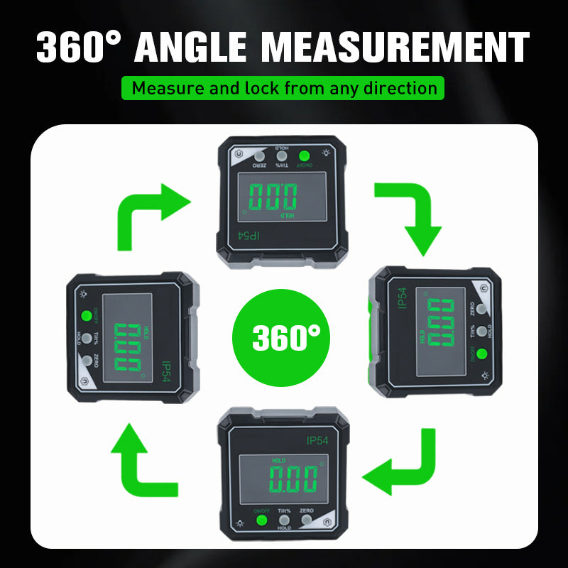 📐 50% RABATT 🧲 IP54 wasserdichter digitaler Winkelmesser, präzise mit Magnetbasis 🛠️