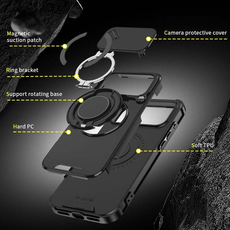 Magnetische Handyhülle mit Ringständer für iPhone