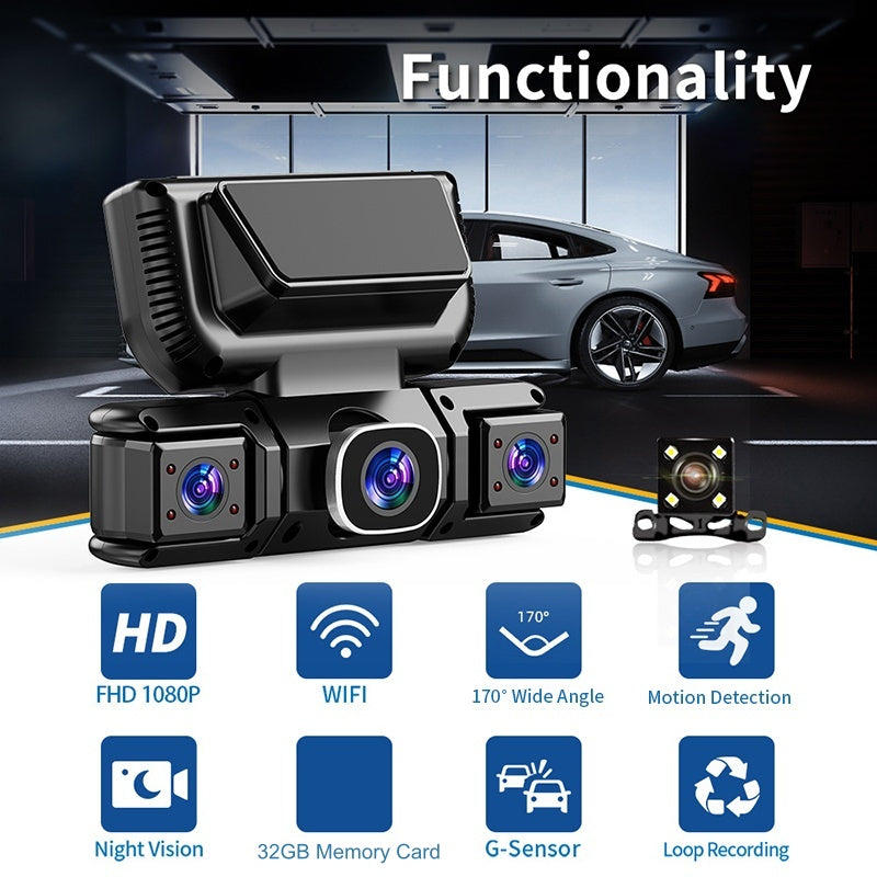 🦸 Neuheiten 2026 - 50 % Rabatt 🦸 4-Kanal-Dashcam mit WLAN und Nachtsichtfunktion