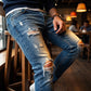Stylische Herren-Skinny-Jeans mit Rissen