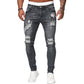 Stylische Herren-Skinny-Jeans mit Rissen
