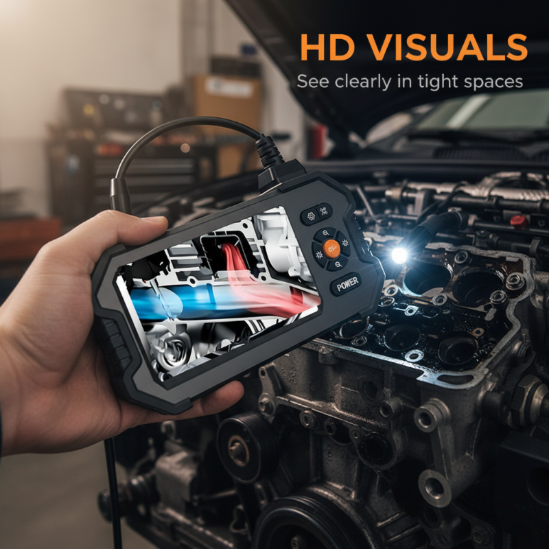 📢📢50% RABATT !!⏰ 1080P HD Inspektionskamera mit 4,3-Zoll-Display – Tragbare Endoskopkamera für Kfz, Rohrleitungen und Reparaturen