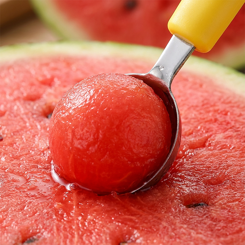 🍉 50% RABATT! 🥄 Multifunktionales Löffelset für Fruchtmelonenbällchen – Lebensmittelecht, robust & vielseitig – Perfekt für Obst, Gemüse & kreatives Anrichten ✨