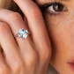 💍 50% RABATT NU!! 💎 Geometrischer Damenring mit ovalem grünem Mondstein & Zirkonia – Modern, Stilvoll & Täglicher Tragekomfort ✨