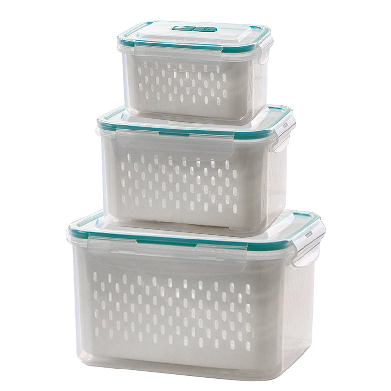 🥗 50% RABATT! 🧊 5er-Pack Kühlschrank-Organizer – Stapelbare Obstbehälter mit Herausnehmbarem Sieb, BPA-frei & Ideal Für Salat, Beeren & Gemüse 🥦