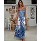 👗JETZT 50 % RABATT!💃Maxikleid für Damen mit Retro-Print und V-Ausschnit✨