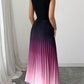 👗✨ Ombré-Faltenärmelloses Stehkragen-Maxikleid – 50% RABATT! Romantisch, feminin & perfekt für festliche Anlässe ❤️