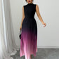 👗✨ Ombré-Faltenärmelloses Stehkragen-Maxikleid – 50% RABATT! Romantisch, feminin & perfekt für festliche Anlässe ❤️