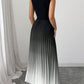 👗✨ Ombré-Faltenärmelloses Stehkragen-Maxikleid – 50% RABATT! Romantisch, feminin & perfekt für festliche Anlässe ❤️