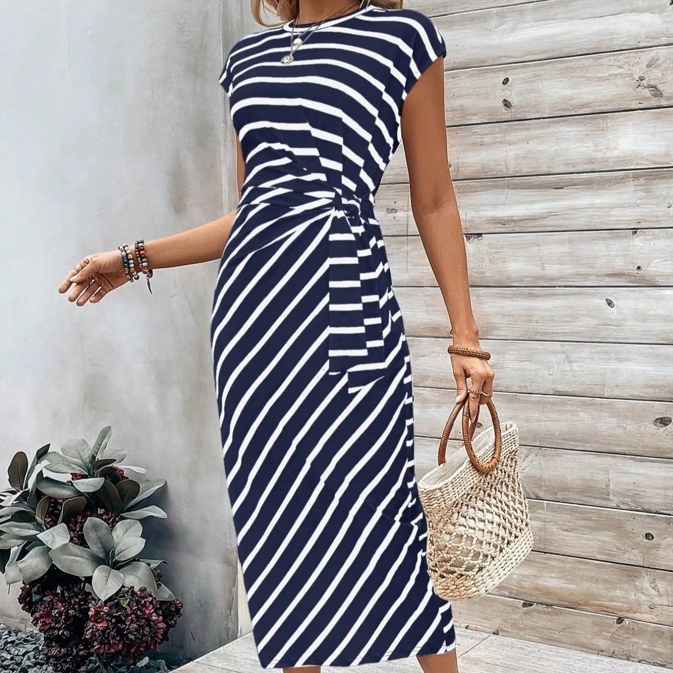 🔥2026 Neu eingetroffen: 50 % Rabatt für begrenzte Zeit!🔥🥰Elegantes Kleid mit Taillengürtel für Damen