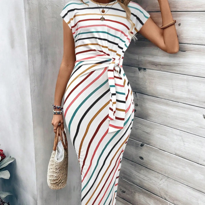 🔥2026 Neu eingetroffen: 50 % Rabatt für begrenzte Zeit!🔥🥰Elegantes Kleid mit Taillengürtel für Damen