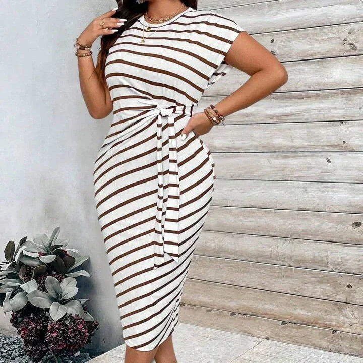 🔥2026 Neu eingetroffen: 50 % Rabatt für begrenzte Zeit!🔥🥰Elegantes Kleid mit Taillengürtel für Damen