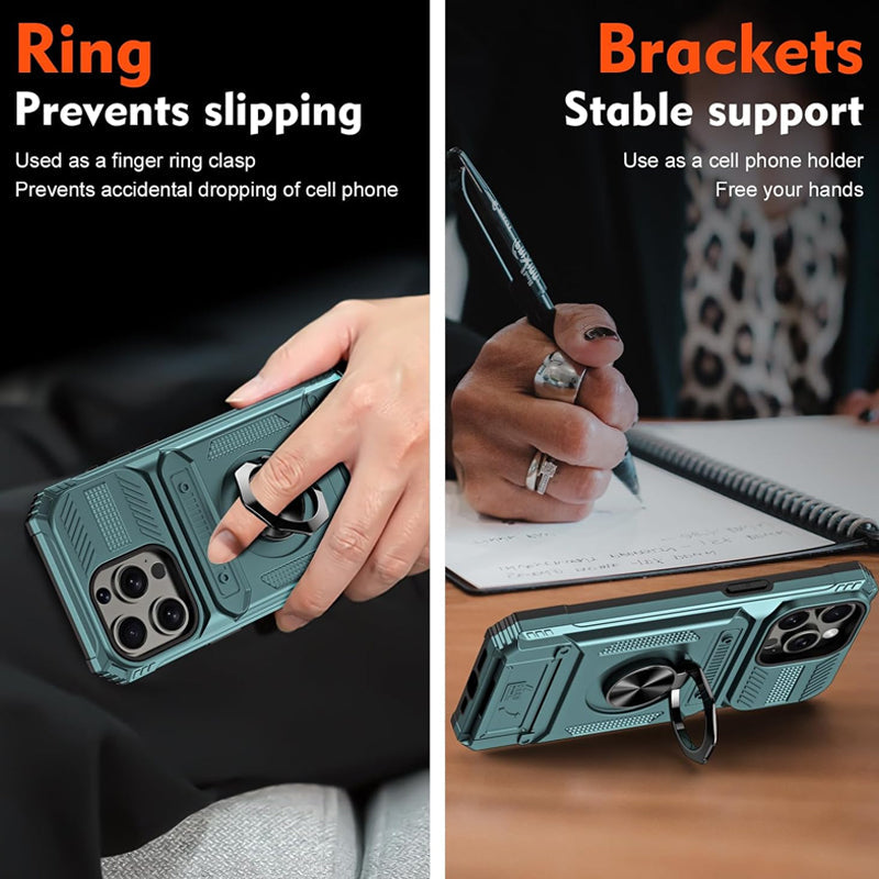 ✨50% Rabatt✨Handyhülle mit Kartenhalter & Ringständer für iPhone