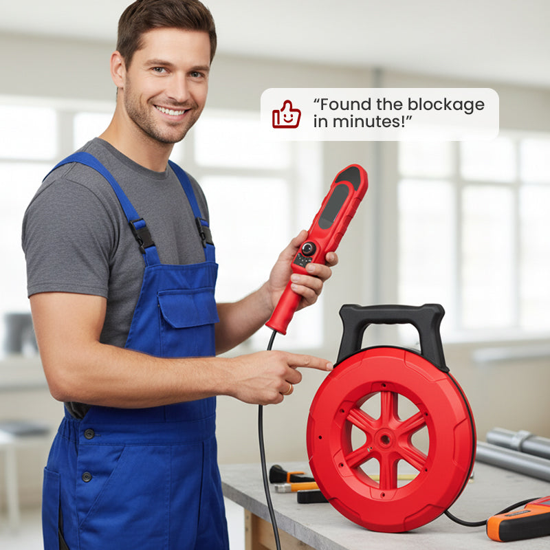 🔧 50% RABATT! 📏 Professioneller Rohrverstopfungs-Detektor – Tiefenmessung, Kristallklare Sicht & Wasserdichtes Design 🚿