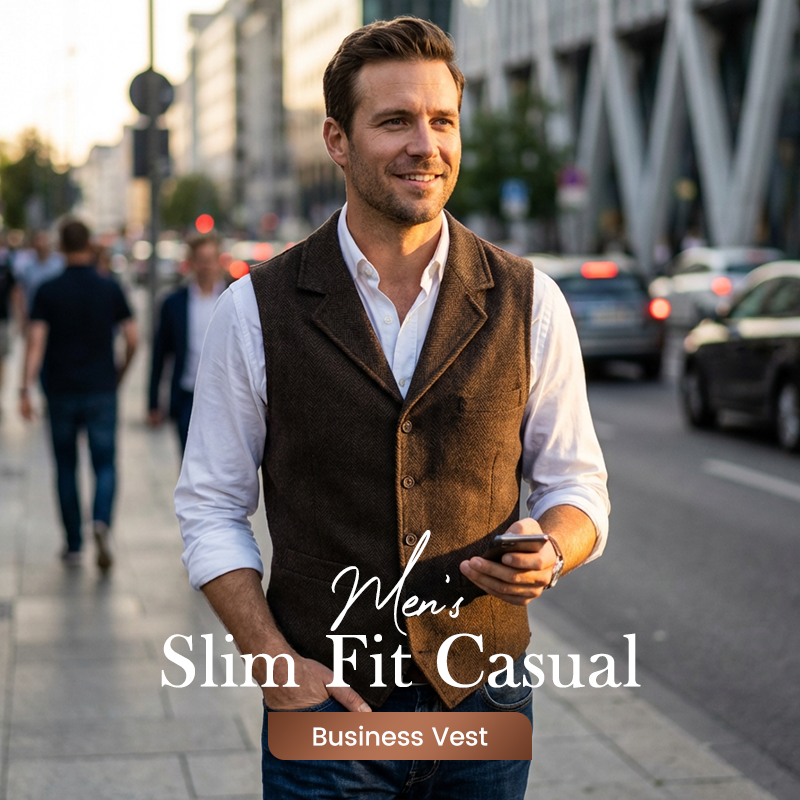 Lässige Businessweste für Herren in schmaler Passform