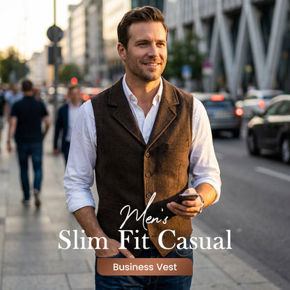 Lässige Businessweste für Herren in schmaler Passform