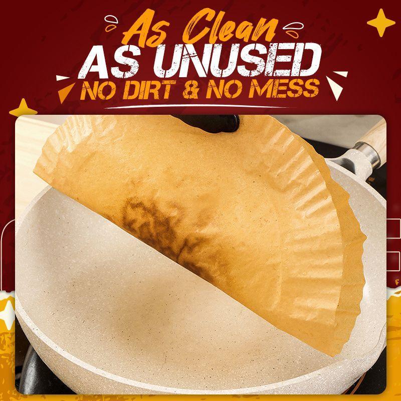 🍟 50% RABATT! 🔥 Heißluftfritteuse Einwegpapier-Einlage – Fettbeständig, Antihaft-Beschichtet & Perfekt Für Saubere, Knusprige Ergebnisse Ohne Abwaschen 🧼