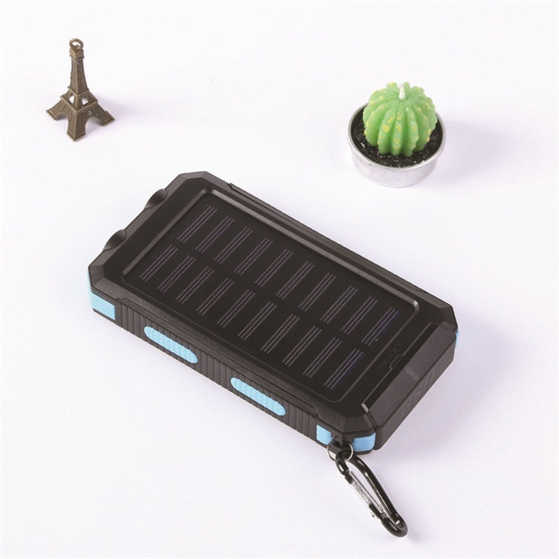 🔋 50% RABATT! ⚡ Tragbare Solar-Powerbank – Doppel-LED & Solarladung ✨