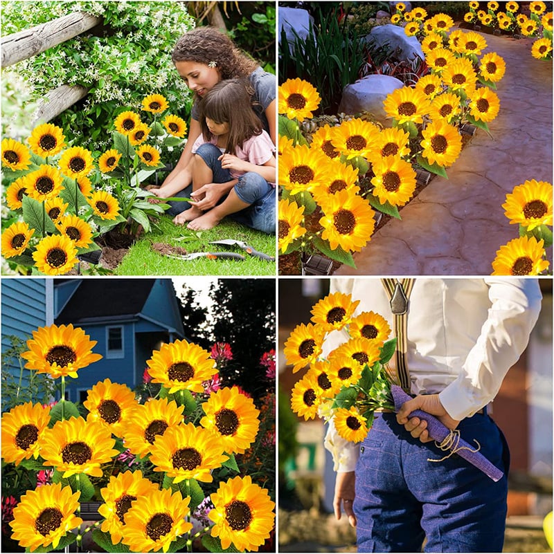 📢📢50 % Rabatt!! ⏰🌻 Realistisch & wetterfest | Solar-Sonnenblume – Bestseller 2026 | IP65-Außen-Dekoration