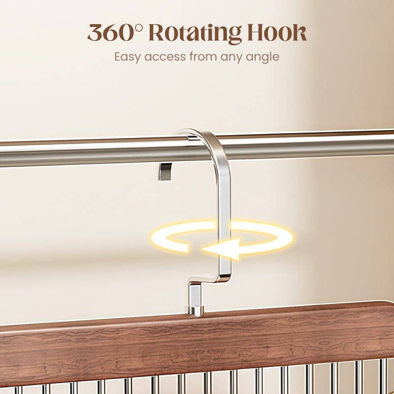 👕🔥 50% RABATT! 360° Drehbarer Mehrfach-Kleiderbügel mit Haken – 10 Clips – Platzsparend & praktisch – Perfekt für Röcke, Hosen, Schals & Accessoires ✨