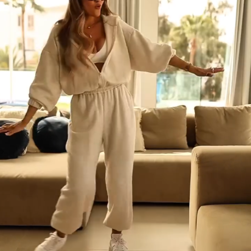 👚 50% RABATT! 💎 Bequemer Casual Jumpsuit mit Kapuze – Reine Baumwolle, Weite Beine & Praktische Taschen 🌿