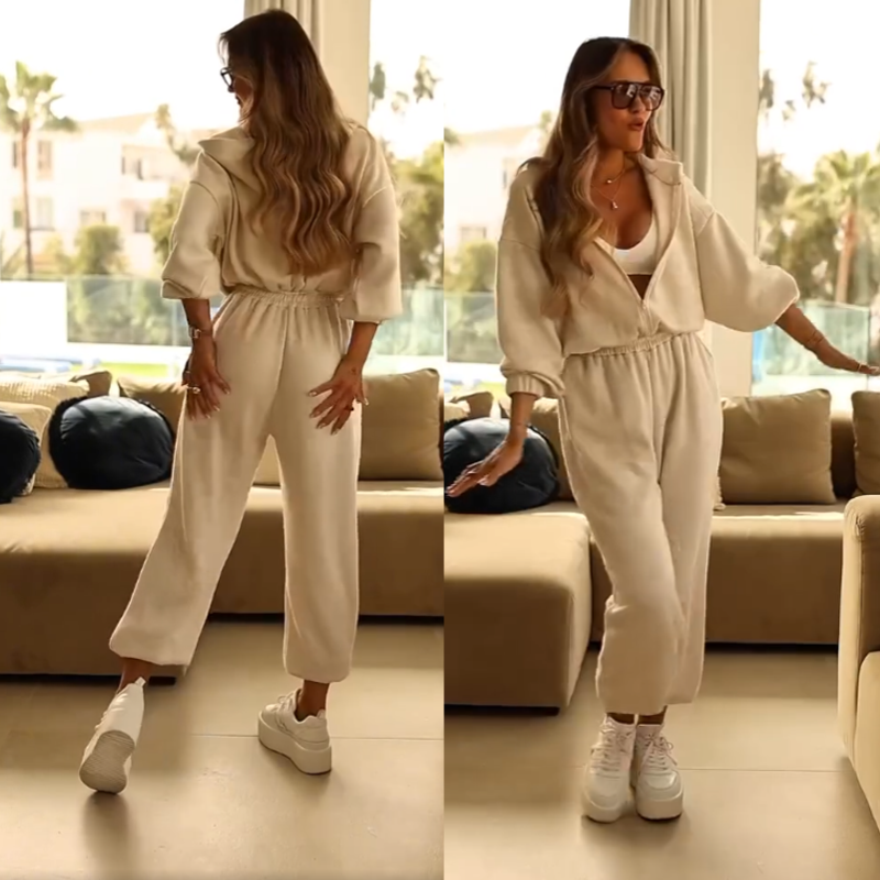 👚 50% RABATT! 💎 Bequemer Casual Jumpsuit mit Kapuze – Reine Baumwolle, Weite Beine & Praktische Taschen 🌿
