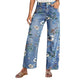 🔥 HALBPREIS DEAL 👖 Blumen-Jeans für Damen – gerade geschnitten & trendy 🌿 + Kostenloser Versand ab 2 Artikeln ✨