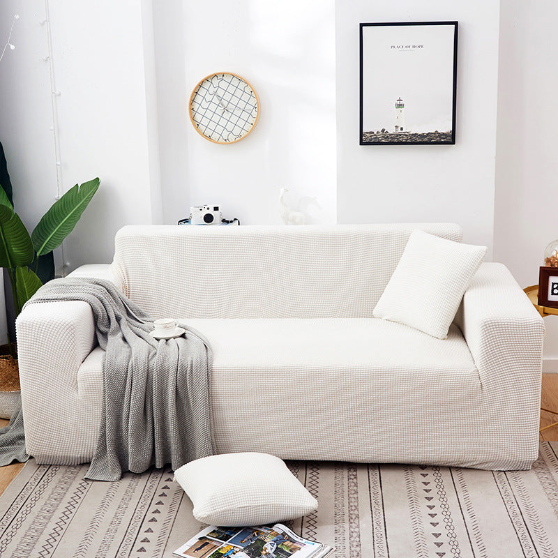 🛋️ Stretch-Sofa-Bezug mit Jacquard-Muster – Rundum-Passform für Couch & Sessel – Elastischer Möbel-Schoner in Übergröße – Waschbarer Polsterbezug