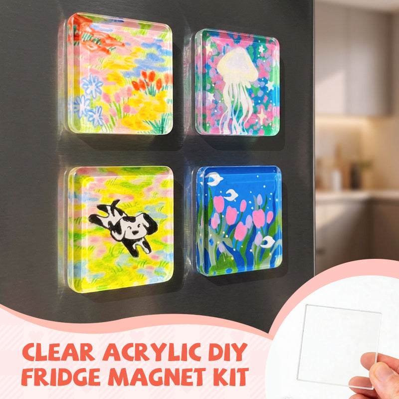 📢📢50 % RABATT !!!⏰Klares Acryl-DIY-Kühlschrankmagnet-Set