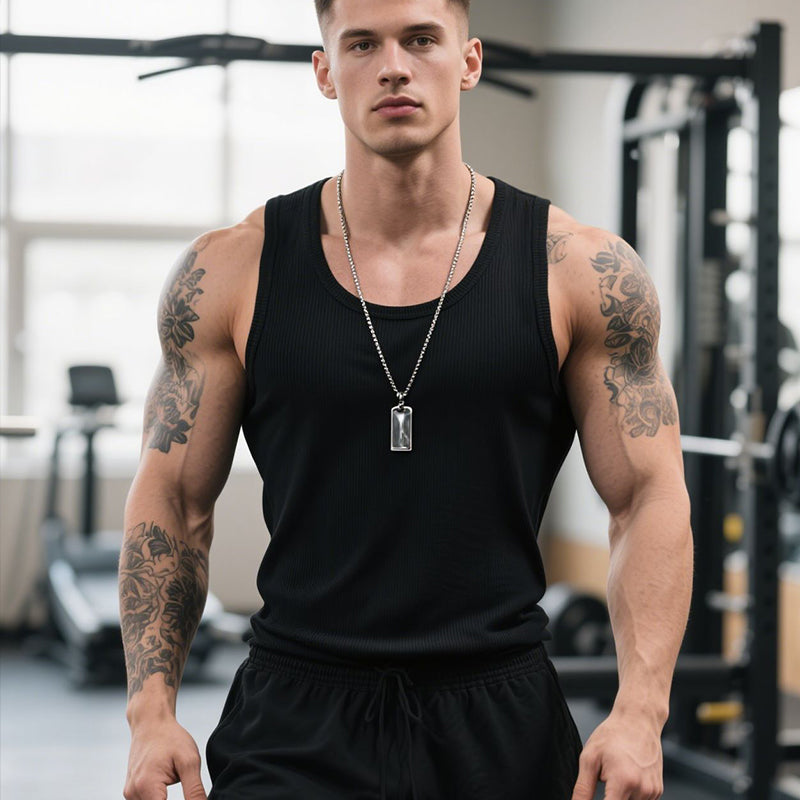 👕 50% RABATT! 🏋️‍♂️ Heavy Cotton Tanktop – Rippstrick, Ärmellos & Perfekt Für Muskeldefinition, Sport & Freizeit 💪