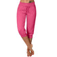 👖 50% RABATT! 🔥 Damen 3/4 Jogginghose – Strickstoff, Hoher Bund mit Kordelzug & Praktische Taschen für Sport & Freizeit 🌸